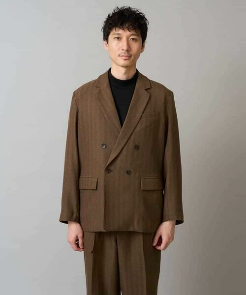 a.v.v / アー・ヴェ・ヴェ テーラードジャケット | 【イージーケア/毛玉になりにくい】LANATECヘリンボーンダブルブレストジャケット【ストレッチ/洗濯機で洗える】 | 詳細17