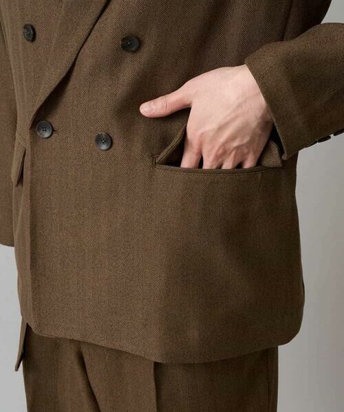 a.v.v / アー・ヴェ・ヴェ テーラードジャケット | 【イージーケア/毛玉になりにくい】LANATECヘリンボーンダブルブレストジャケット【ストレッチ/洗濯機で洗える】 | 詳細22