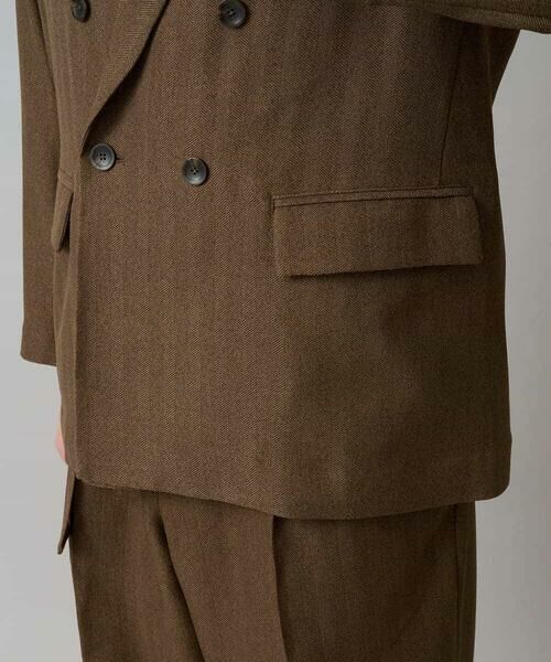 a.v.v / アー・ヴェ・ヴェ テーラードジャケット | 【イージーケア/毛玉になりにくい】LANATECヘリンボーンダブルブレストジャケット【ストレッチ/洗濯機で洗える】 | 詳細23