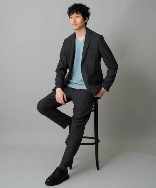 a.v.v / アー・ヴェ・ヴェ テーラードジャケット | LANATECヘリンボーンテーラードジャケット【イージーケア/毛玉になりにくい/洗濯機で洗える/ストレッチ】 | 詳細11