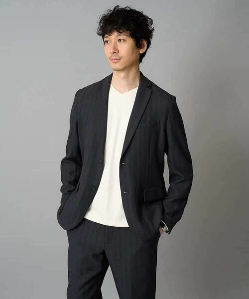 a.v.v / アー・ヴェ・ヴェ テーラードジャケット | LANATECヘリンボーンテーラードジャケット【イージーケア/毛玉になりにくい/洗濯機で洗える/ストレッチ】 | 詳細14