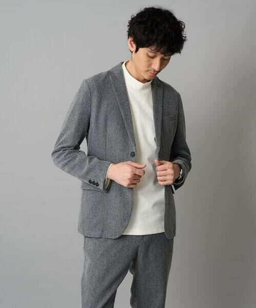 a.v.v / アー・ヴェ・ヴェ テーラードジャケット | LANATECヘリンボーンテーラードジャケット【イージーケア/毛玉になりにくい/洗濯機で洗える/ストレッチ】 | 詳細16