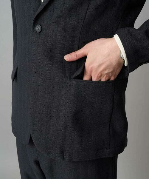 a.v.v / アー・ヴェ・ヴェ テーラードジャケット | LANATECヘリンボーンテーラードジャケット【イージーケア/毛玉になりにくい/洗濯機で洗える/ストレッチ】 | 詳細24