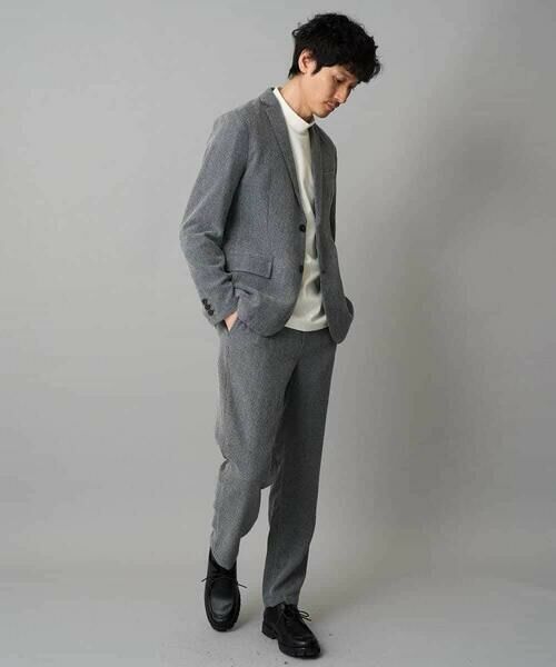 a.v.v / アー・ヴェ・ヴェ テーラードジャケット | LANATECヘリンボーンテーラードジャケット【イージーケア/毛玉になりにくい/洗濯機で洗える/ストレッチ】 | 詳細4