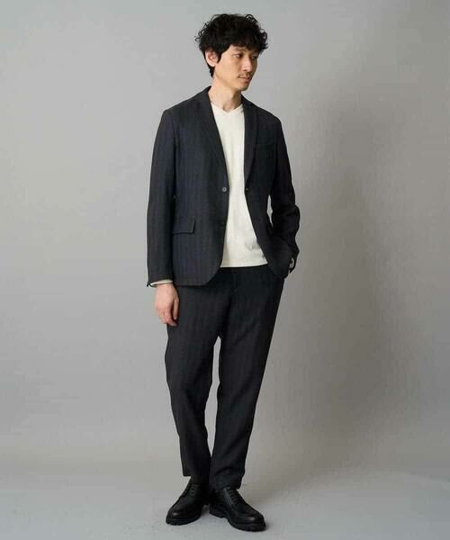 a.v.v / アー・ヴェ・ヴェ テーラードジャケット | LANATECヘリンボーンテーラードジャケット【イージーケア/毛玉になりにくい/洗濯機で洗える/ストレッチ】 | 詳細8