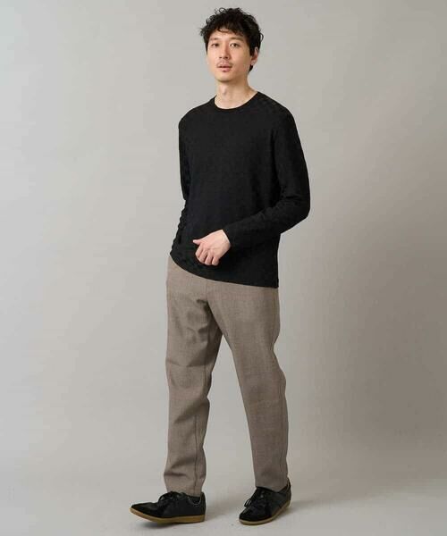 a.v.v / アー・ヴェ・ヴェ カットソー | 【イージーケア/毛玉になりにくい】ブロックリンクスジャカードクルーネックＴシャツ【洗濯機で洗える】通勤/ビジネス/ジャケット〈ON/OFF SERIES〉 | 詳細13