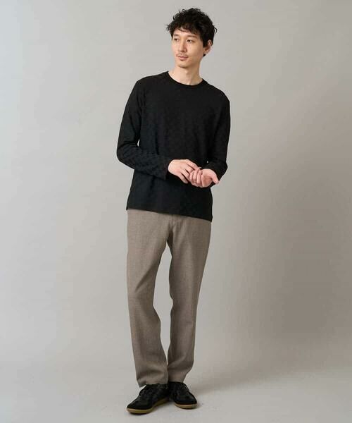 a.v.v / アー・ヴェ・ヴェ カットソー | 【イージーケア/毛玉になりにくい】ブロックリンクスジャカードクルーネックＴシャツ【洗濯機で洗える】通勤/ビジネス/ジャケット〈ON/OFF SERIES〉 | 詳細14