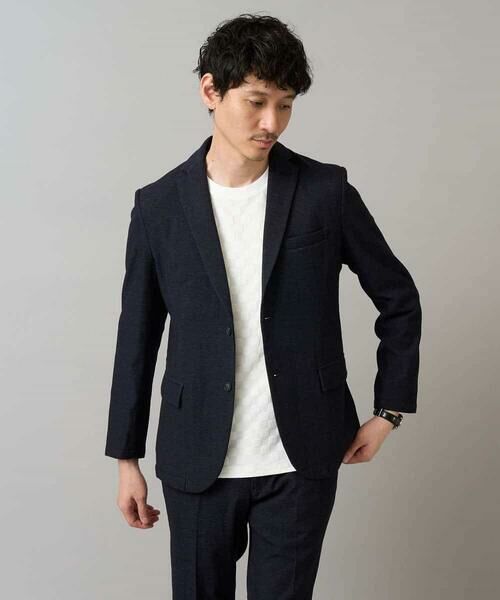 a.v.v / アー・ヴェ・ヴェ カットソー | 【イージーケア/毛玉になりにくい】ブロックリンクスジャカードクルーネックＴシャツ【洗濯機で洗える】通勤/ビジネス/ジャケット〈ON/OFF SERIES〉 | 詳細20