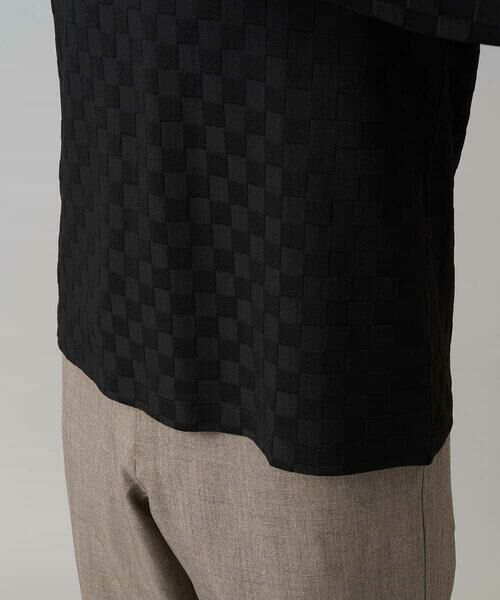 a.v.v / アー・ヴェ・ヴェ カットソー | 【イージーケア/毛玉になりにくい】ブロックリンクスジャカードクルーネックＴシャツ【洗濯機で洗える】通勤/ビジネス/ジャケット〈ON/OFF SERIES〉 | 詳細30