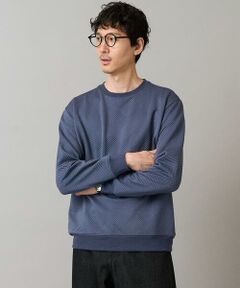 a.v.v / アー・ヴェ・ヴェ スウェット | 幾何ジャカードセミワイドシルエットプルオーバー【毛玉になりにくい/洗濯機で洗える】