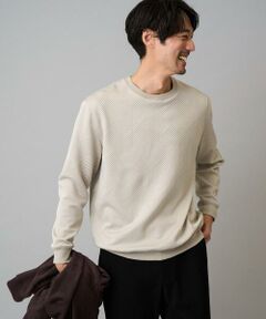 a.v.v / アー・ヴェ・ヴェ スウェット | 幾何ジャカードセミワイドシルエットプルオーバー【毛玉になりにくい/洗濯機で洗える】