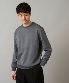 a.v.v / アー・ヴェ・ヴェ スウェット | 幾何ジャカードセミワイドシルエットプルオーバー【毛玉になりにくい/洗濯機で洗える】