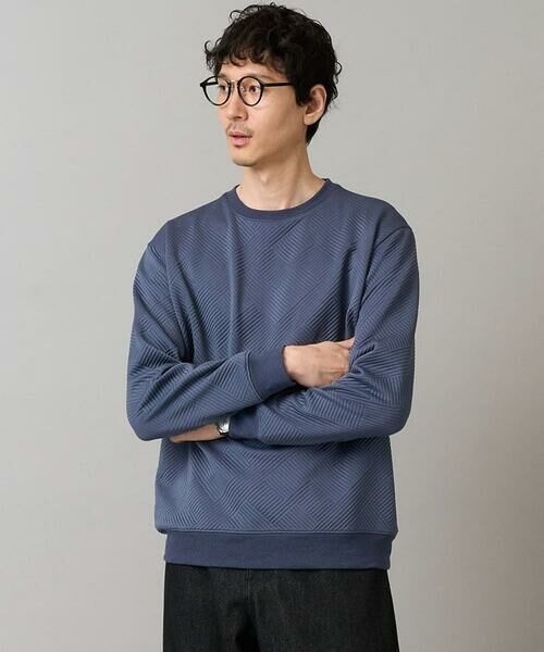 a.v.v/アー・ヴェ・ヴェ 【雑誌MonoMax11月号掲載】幾何ジャカードセミワイドシルエットプルオーバー【毛玉になりにくい/洗濯機で洗える】 ブルー L a.v.v/アー・ヴェ・ヴェ 【雑誌MonoMax11月号掲載】幾何ジャカードセミワイドシルエットプルオーバー【毛玉になりにくい/洗濯機で洗える】 ブルー L