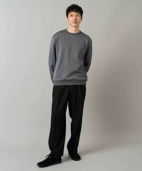 a.v.v / アー・ヴェ・ヴェ スウェット | 幾何ジャカードセミワイドシルエットプルオーバー【毛玉になりにくい/洗濯機で洗える】 | 詳細10