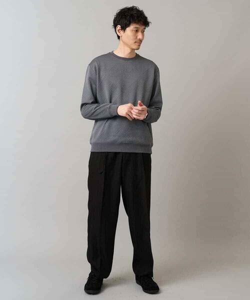 a.v.v / アー・ヴェ・ヴェ スウェット | 幾何ジャカードセミワイドシルエットプルオーバー【毛玉になりにくい/洗濯機で洗える】 | 詳細11