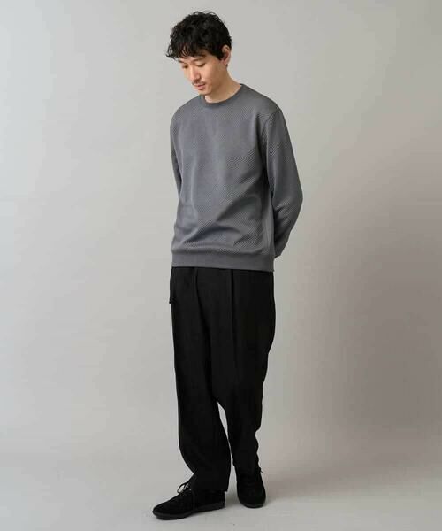 a.v.v / アー・ヴェ・ヴェ スウェット | 幾何ジャカードセミワイドシルエットプルオーバー【毛玉になりにくい/洗濯機で洗える】 | 詳細12