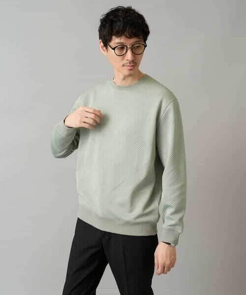 a.v.v / アー・ヴェ・ヴェ スウェット | 幾何ジャカードセミワイドシルエットプルオーバー【毛玉になりにくい/洗濯機で洗える】 | 詳細13