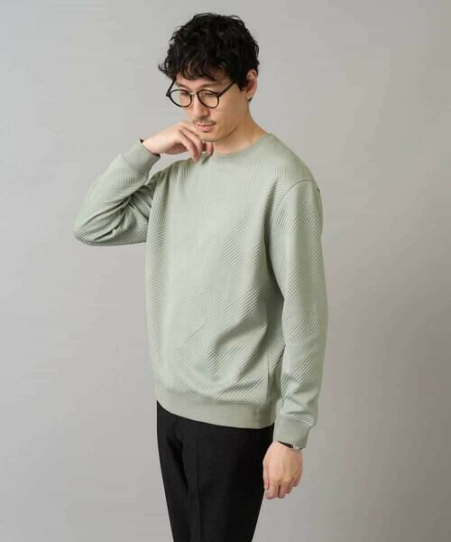 a.v.v / アー・ヴェ・ヴェ スウェット | 幾何ジャカードセミワイドシルエットプルオーバー【毛玉になりにくい/洗濯機で洗える】 | 詳細14