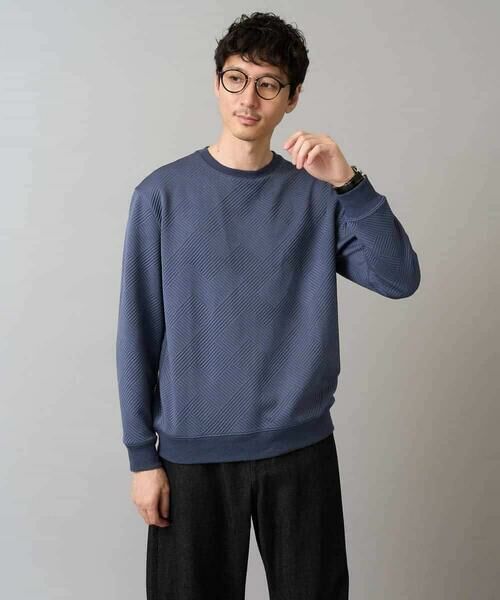 a.v.v / アー・ヴェ・ヴェ スウェット | 幾何ジャカードセミワイドシルエットプルオーバー【毛玉になりにくい/洗濯機で洗える】 | 詳細15