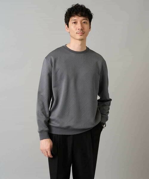 a.v.v / アー・ヴェ・ヴェ スウェット | 幾何ジャカードセミワイドシルエットプルオーバー【毛玉になりにくい/洗濯機で洗える】 | 詳細18