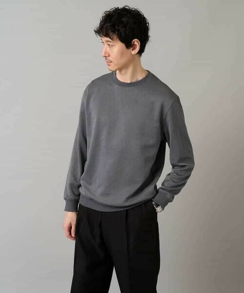 a.v.v / アー・ヴェ・ヴェ スウェット | 幾何ジャカードセミワイドシルエットプルオーバー【毛玉になりにくい/洗濯機で洗える】 | 詳細19