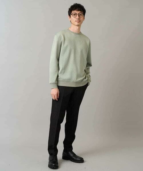 a.v.v / アー・ヴェ・ヴェ スウェット | 幾何ジャカードセミワイドシルエットプルオーバー【毛玉になりにくい/洗濯機で洗える】 | 詳細2