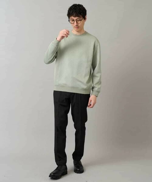 a.v.v / アー・ヴェ・ヴェ スウェット | 幾何ジャカードセミワイドシルエットプルオーバー【毛玉になりにくい/洗濯機で洗える】 | 詳細3
