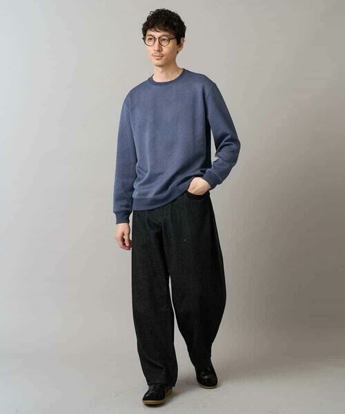 a.v.v / アー・ヴェ・ヴェ スウェット | 幾何ジャカードセミワイドシルエットプルオーバー【毛玉になりにくい/洗濯機で洗える】 | 詳細4