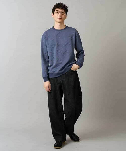 a.v.v / アー・ヴェ・ヴェ スウェット | 幾何ジャカードセミワイドシルエットプルオーバー【毛玉になりにくい/洗濯機で洗える】 | 詳細5