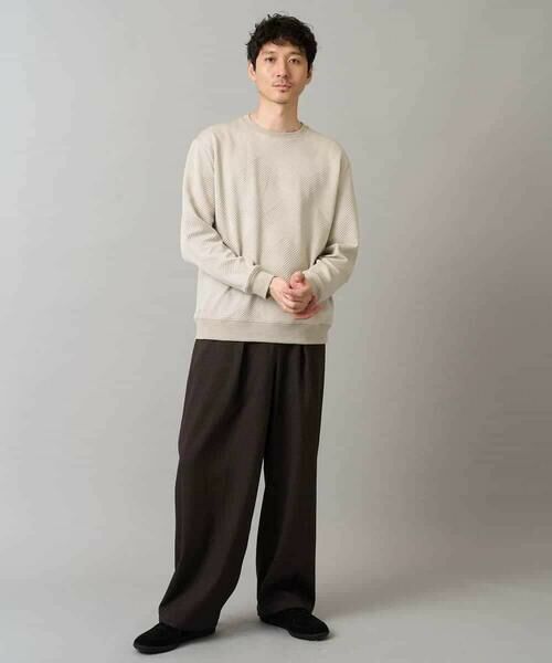 a.v.v / アー・ヴェ・ヴェ スウェット | 幾何ジャカードセミワイドシルエットプルオーバー【毛玉になりにくい/洗濯機で洗える】 | 詳細6