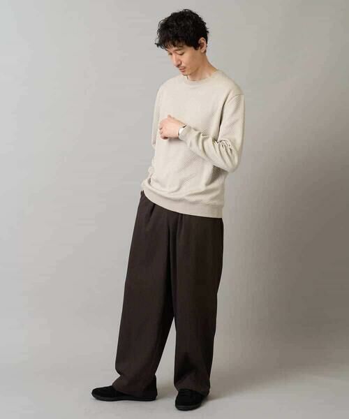 a.v.v / アー・ヴェ・ヴェ スウェット | 幾何ジャカードセミワイドシルエットプルオーバー【毛玉になりにくい/洗濯機で洗える】 | 詳細9