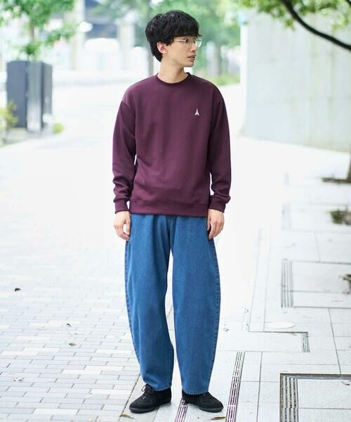 a.v.v / アー・ヴェ・ヴェ スウェット | 【イージーケア/毛玉になりにくい】アゼダブルフェイスワンポイント刺繍プルオーバー | 詳細13