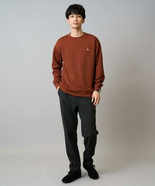 a.v.v / アー・ヴェ・ヴェ スウェット | 【イージーケア/毛玉になりにくい】アゼダブルフェイスワンポイント刺繍プルオーバー | 詳細5