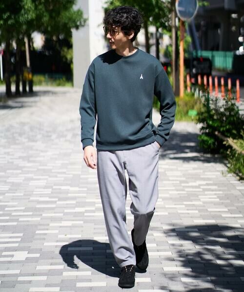 a.v.v / アー・ヴェ・ヴェ スウェット | 【イージーケア/毛玉になりにくい】アゼダブルフェイスワンポイント刺繍プルオーバー | 詳細8