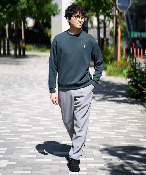 a.v.v / アー・ヴェ・ヴェ スウェット | 【イージーケア/毛玉になりにくい】アゼダブルフェイスワンポイント刺繍プルオーバー | 詳細9