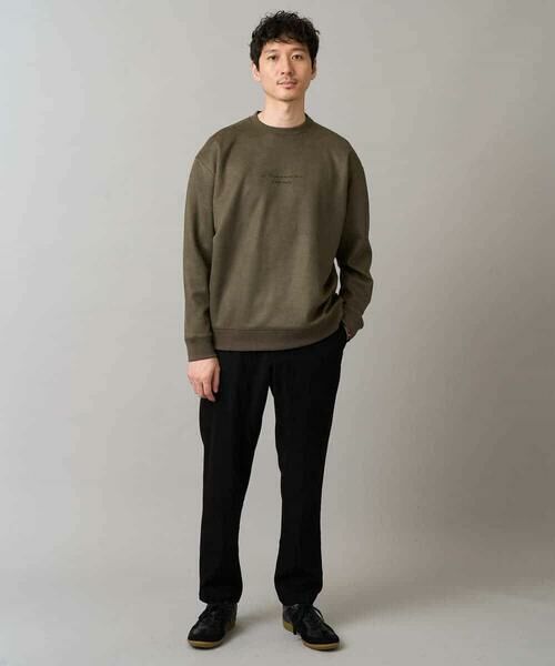 a.v.v / アー・ヴェ・ヴェ スウェット | 【イージーケア/毛玉になりにくい】ツイルエンボスフェイクスエードミニロゴプルオーバー【洗濯機で洗える】 | 詳細1