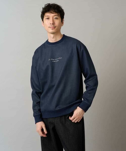 a.v.v / アー・ヴェ・ヴェ スウェット | 【イージーケア/毛玉になりにくい】ツイルエンボスフェイクスエードミニロゴプルオーバー【洗濯機で洗える】 | 詳細13