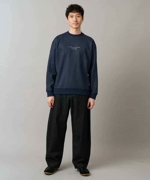 a.v.v / アー・ヴェ・ヴェ スウェット | 【イージーケア/毛玉になりにくい】ツイルエンボスフェイクスエードミニロゴプルオーバー【洗濯機で洗える】 | 詳細3