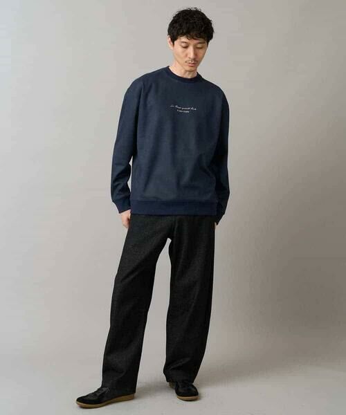 a.v.v / アー・ヴェ・ヴェ スウェット | 【イージーケア/毛玉になりにくい】ツイルエンボスフェイクスエードミニロゴプルオーバー【洗濯機で洗える】 | 詳細4