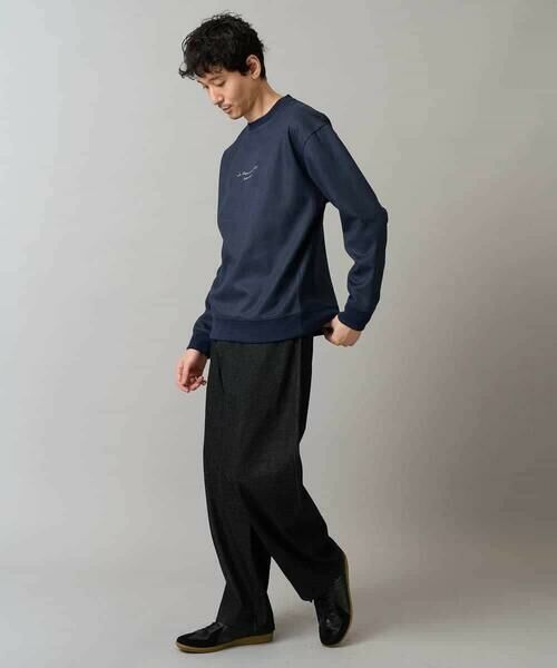 a.v.v / アー・ヴェ・ヴェ スウェット | 【イージーケア/毛玉になりにくい】ツイルエンボスフェイクスエードミニロゴプルオーバー【洗濯機で洗える】 | 詳細5