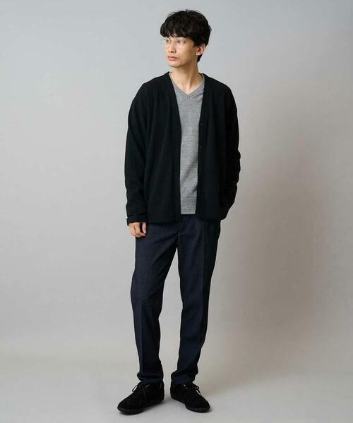 a.v.v / アー・ヴェ・ヴェ カットソー | 【イージーケア/洗濯機で洗える】グレンチェックジャカードＶネックＴシャツ　通勤/ビジネス/ジャケット〈ON/OFF SERIES〉 | 詳細12