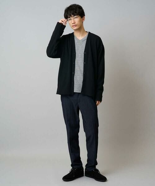 a.v.v / アー・ヴェ・ヴェ カットソー | 【イージーケア/洗濯機で洗える】グレンチェックジャカードＶネックＴシャツ　通勤/ビジネス/ジャケット〈ON/OFF SERIES〉 | 詳細13