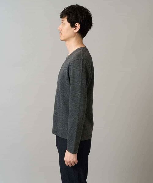 a.v.v / アー・ヴェ・ヴェ カットソー | 【イージーケア/洗濯機で洗える】グレンチェックジャカードＶネックＴシャツ　通勤/ビジネス/ジャケット〈ON/OFF SERIES〉 | 詳細29