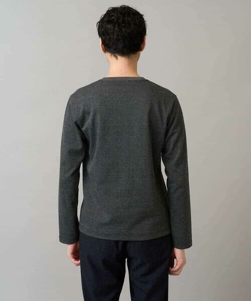 a.v.v / アー・ヴェ・ヴェ カットソー | 【イージーケア/洗濯機で洗える】グレンチェックジャカードＶネックＴシャツ　通勤/ビジネス/ジャケット〈ON/OFF SERIES〉 | 詳細30