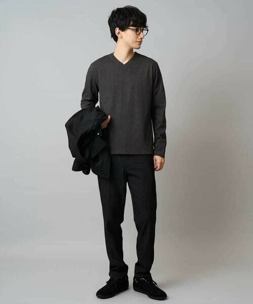 a.v.v / アー・ヴェ・ヴェ カットソー | 【イージーケア/洗濯機で洗える】アゼダブルフェイスVネックＴシャツ　通勤/ビジネス/ジャケット〈ON/OFF SERIES〉 | 詳細11