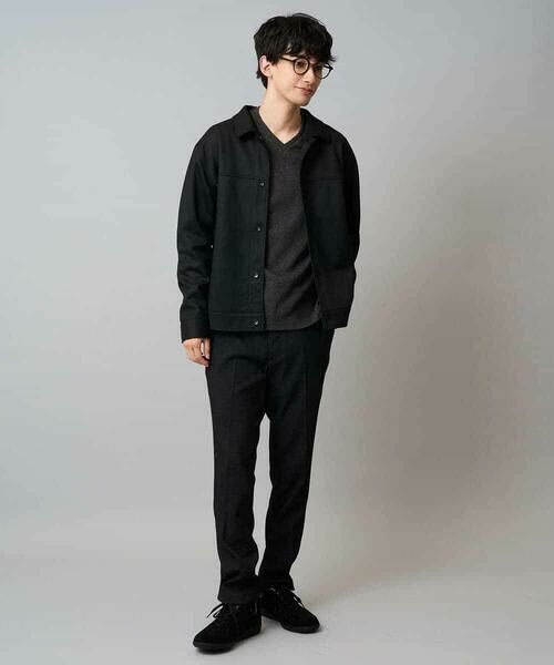 a.v.v / アー・ヴェ・ヴェ カットソー | 【イージーケア/洗濯機で洗える】アゼダブルフェイスVネックＴシャツ　通勤/ビジネス/ジャケット〈ON/OFF SERIES〉 | 詳細15