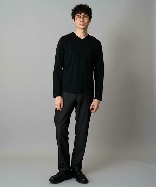 a.v.v / アー・ヴェ・ヴェ カットソー | 【イージーケア/洗濯機で洗える】アゼダブルフェイスVネックＴシャツ　通勤/ビジネス/ジャケット〈ON/OFF SERIES〉 | 詳細16