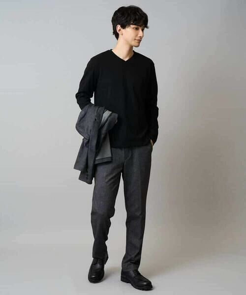 a.v.v / アー・ヴェ・ヴェ カットソー | 【イージーケア/洗濯機で洗える】アゼダブルフェイスVネックＴシャツ　通勤/ビジネス/ジャケット〈ON/OFF SERIES〉 | 詳細19
