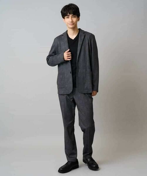 a.v.v / アー・ヴェ・ヴェ カットソー | 【イージーケア/洗濯機で洗える】アゼダブルフェイスVネックＴシャツ　通勤/ビジネス/ジャケット〈ON/OFF SERIES〉 | 詳細20