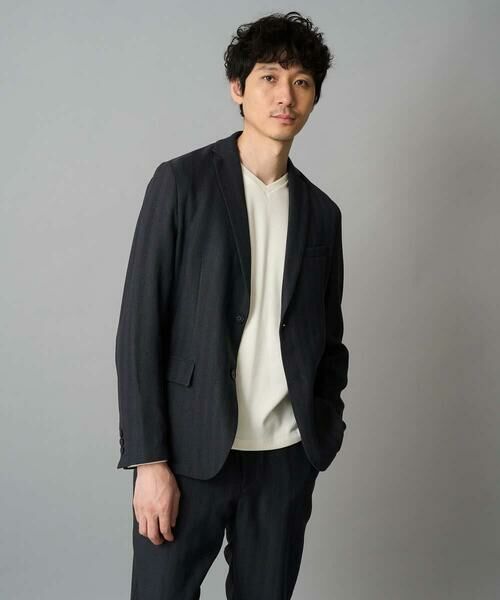 a.v.v / アー・ヴェ・ヴェ カットソー | 【イージーケア/洗濯機で洗える】アゼダブルフェイスVネックＴシャツ　通勤/ビジネス/ジャケット〈ON/OFF SERIES〉 | 詳細23